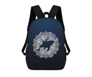 sinyumoney Mandala Humpback Whale Backpack School Water Resistant Travel Backpack Computer Bag for School/Work/Travel 17inch