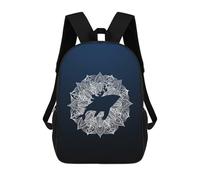 sinyumoney Mandala Humpback Whale School Backpack 3D Printed School Bags Boys Girls Laptop Backpack for Kids/Students/Adults 17inch