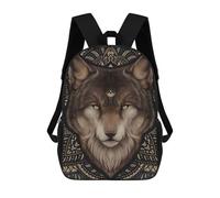 sinyumoney Mandala of The Wolf Backpack School Bag Computer Rucksack for School/Work/Travel for Camping Outdoor Adventures And Daily Travel 17inch
