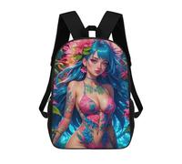 sinyumoney Manga Flower Girl Backpack School Computer Rucksack for School/Work/Travel- Perfect for Travel, Work And Daily Use 17inch