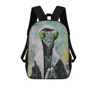 sinyumoney Mantis Nun Praying Art School Bags Water Resistant School Bag Business Backpack - Perfect for Travel, Work And Daily Use 17inch