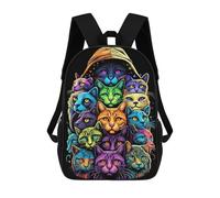 sinyumoney Many Vivid Cats Backpacks 3D Printed Kids School Backpack Outdoor Casual Daypack Fashion Casual Children Backpacks Cute Travel Bags 17inch
