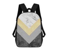 sinyumoney Marble And Gold Art 2 Kids' Backpack 3D Printing School Bag Boys Cool Daypacks Casual Knapsack Fun Back Bag for Kids And Teenager 17inch
