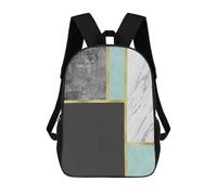 sinyumoney Marble Bands II Kids School Backpack School Bag 3D Printed School Bag for Boys Elementary And Middle School Students 17inch