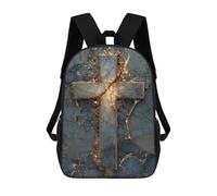 sinyumoney Marble Cross Wall Art Backpack School Bag Lightweight Airport College Students Back Pack for School/Work/Travel 17inch