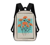 sinyumoney Marigolds Floral Mid Century Backpack School Lightweight Casual Daypack School Backpacks for School/Work/Travel 17inch