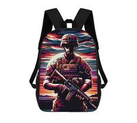 sinyumoney Marine Corps Sunset Wpap Backpack 3D Printed Children's School Backpack for Kids High Capacity Travel Rucksacks Book Bags Kids School Bag Back Pack 17inch