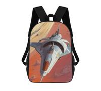 sinyumoney Mars Exploration Spaceship Kids Backpack,School Backpack Kids School Bag 3D Printed Cartoon Large Capacity Backpack for Kids Boys And Girls 17inch