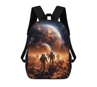 sinyumoney Mars Space Explorers School Bag, Kids Backpack for Boys And Teenager, Gifts 3D Printing Daypacks Schoolbag Backpack Bookbag 17inch