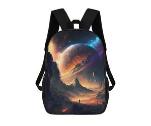 sinyumoney Mars The Red Planet Kids Backpack, Kids School Bag 3D Printed School Backpacks for Boys And Teenager School Students 17inch