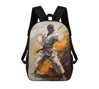 sinyumoney Martial Arts Excellence Backpack School Bag High Secondary School Bags Casual Backpack for Campus Outdoor Travel Sports 17inch