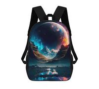 sinyumoney Martian Landscape Backpacks Kids School Backpack School Bag 3D Printed Fashion School Bags for Boys Elementary And Middle School Students 17inch