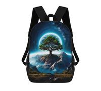 sinyumoney Martian Tree Backpack 3D Printed Children's School Backpack for Kids High Capacity Travel Rucksacks Book Bags Kids School Bag Back Pack 17inch