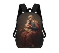 sinyumoney Mary And Jesus with Heart Backpack School Daypacks Business Backpack Water Resistant Bookbag for Boys/Girls/Teenagers 17inch
