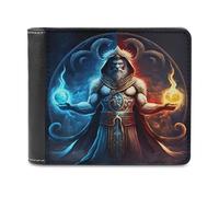 sinyumoney Master of Elements Dual Sphere Sorcerer 3D Print Wallet Coin Pocket ID RFID Blocking Stylish Banknote Compartments Stylish Durable Leather Wallet 11.7cm*9.5cm
