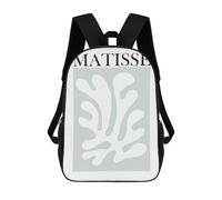 sinyumoney Matisse II Kids' Book Bag 3D Printing School Bag Boys And Girls Cool Knapsack Casual Back Bag for School Students 17inch