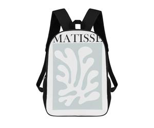 sinyumoney Matisse II Kids' Book Bag 3D Printing School Bag Boys And Girls Cool Knapsack Casual Back Bag for School Students 17inch