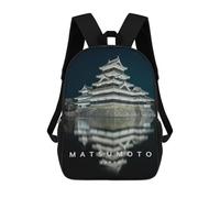 sinyumoney Matsumoto Castle Japan School Backpack Water Resistant Computer Rucksack- Perfect for Travel, Work And Daily Use 17inch