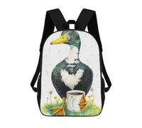 sinyumoney McLoven Coffee Kids School Backpack School Bag 3D Printed School Bag for Boys Elementary And Middle School Students 17inch