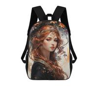 sinyumoney Medieval Celtic Queen Kids Backpack, Kids School Bag 3D Printed School Backpacks for Boys And Teenager School Students 17inch
