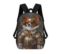 sinyumoney Medieval Dog Armor Costume Backpack Cartoon Plush Bag, 3D Backpack for Kids School Bag Birthday Gift Idea for Boys And Girls 17inch