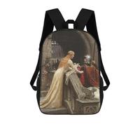 sinyumoney Medieval Farewell Children's Backpacks School 3D Printed Bag Bookbag for Kids Travel Rucksacks Boy Girl Book Bags Kids School Bag 17inch