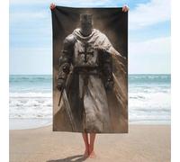 sinyumoney Medieval Knight Armor with Cross Towels Bathroom Super Soft Feel Goal Design Beach Towel Travel Essentials for Pool Or Bath 130cm*80cm
