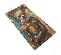 sinyumoney Medieval Knight Dog Armor-4 Basics Towel Set Soft Big Microfiber Towel Perfect The Home 35x73cm