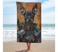 sinyumoney Medieval Knight Dog Armor-9 Towels Bathroom Extra Large Beach Towel Super Soft Hotel Quality 130cm*80cm