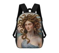 sinyumoney Medusa School Backpack Lightweight Airport College Students Back Pack- Perfect for Travel, Work And Daily Use 17inch