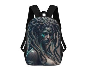 sinyumoney Medusa's Serpent Veil School Backpack Large Lightweight Casual Backpack for Girls Boys Teenage 17inch