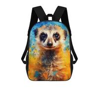 sinyumoney Meerkat Animals Backpack School Bag Lightweight Schoolbag Dayback Bookbag College for Men/Women 17inch