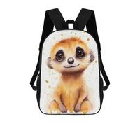sinyumoney Meerkat Watercolors Rucksack Water Resistant Travel Backpack Computer Bag for Men, Women & Teenage Boys 17inch