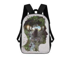 sinyumoney Meeting The Bear King Backpack School Bag Business Laptop Rucksack Bag Unisex Casual Daypack for Men/Women 17inch