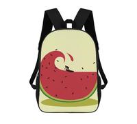 sinyumoney Melon Splash School Bag 3D Printed Children's School Backpack Casual Fashion Travel Backpacks for Kids School Students 17inch