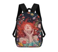 sinyumoney Mermaid Dream Garden Children's Backpacks 17inch School Backpack 3D Printed Bag Bookbag for Kids Travel Rucksacks Boy Girl Book Bags Kids School Bag
