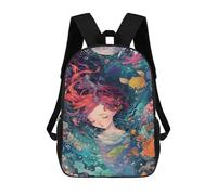 sinyumoney Mermaid Dream Ocean Fantasy Backpack School Bag Water Resistant School Bag Business Backpack for Boys/Girls/Teenagers 17inch