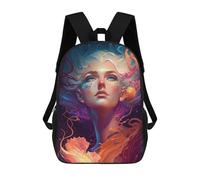 sinyumoney Mermaid Dreamscape -1 Children's School Backpack 3D Printed for Kids Travel Rucksacks Book Bags for Boys Elementary School Students 17inch