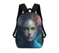 sinyumoney Mermaid Fantasy Portrait Backpack School Bag School Secondary High School College Backpack Travel for Teenage Girls Boys Women Men 17inch