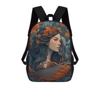 sinyumoney Mermaid Imaginative Play Children's Backpacks School Backpack 3D Printed Backpack for Kids Travel Rucksacks Book Bags Kids School Bag 17inch