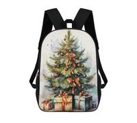 sinyumoney Merry Christmas Children's School Backpack 3D Printed for Kids Travel Rucksacks Book Bags for Boys Elementary School Students 17inch