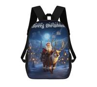 sinyumoney Merry Christmas Ho Ho Ho School Backpack Rucksack Casual Daypacks School Work Travel Bag for Camping Outdoor Adventures And Daily Travel 17inch