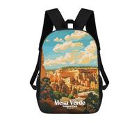 sinyumoney Mesa Verde National Park Illustration Casual Daypack Backpacks School Bag for Girls Boys High College Teens Knapsack Men Women Travel Laptop Rucksack College Bookbag 17inch
