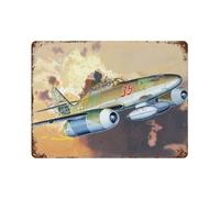 sinyumoney Messerschmitt Me262 B1A Iron Water Proof Wall Art Decoration Man Cave 11.8"x15.7"