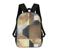 sinyumoney Metal And Gold Art 1 Backpack School Lightweight Casual Daypack School Backpacks for Men, Women & Teenage Boys 17inch