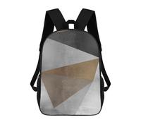 sinyumoney Metal And Gold Art 3 Backpack School High Secondary School Bags Casual Backpack for Teenage Girls Boys Women Men 17inch