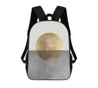 sinyumoney Metal And Gold Art 4 Backpack School Rucksack Casual Daypacks School Work Travel Bag for Girl, Teen Girls 17inch