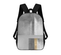 sinyumoney Metal And Gold Art A Backpack School Bag Lightweight Airport College Students Back Pack for Men/Women 17inch