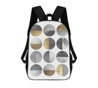 sinyumoney Metal And Gold Art D Kids Backpack, Kids School Bag 3D Printed School Backpacks for Boys And Teenager School Students 17inch