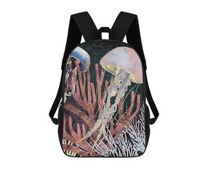 sinyumoney Metallic Coral Backpack School Daypacks Business Backpack Water Resistant Bookbag for Girls Boys Teenage 17inch